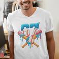 67 Baseball Life Style 101 Apparel Youth Drip Baseball Boys Men's V-Neck T-Shirt 67 Baseball Life Style 101 Apparel Youth Drip Baseball Boys Men's V-Neck T-Shirt