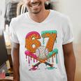 67 Ice Cream Drip Baseball Number 67 Player 67th Birthday Men's V-Neck T-Shirt 67 Ice Cream Drip Baseball Number 67 Player 67th Birthday Men's V-Neck T-Shirt