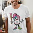 8th Birthday Baseball Ice-Cream Drip 8 Years Old Boys Girls Men's V-Neck T-Shirt 8th Birthday Baseball Ice-Cream Drip 8 Years Old Boys Girls Men's V-Neck T-Shirt