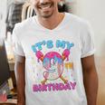 9th Birthday Baseball 9 Year Old Ice Cream Drip Boy Baseball Premium Tri-Blend Men's V-Neck T-Shirt