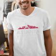 Atlanta Baseball Vintage Player Minimalist Skyline Retro Men's V-Neck T-Shirt Atlanta Baseball Vintage Player Minimalist Skyline Retro Men's V-Neck T-Shirt