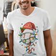 Baseball Christmas Ball Hat Snow Winter Premium Tri-Blend Men's V-Neck T-Shirt