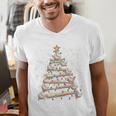 Baseball Christmas Tree Light Xmas Tees Boys Kids Men Men's V-Neck T-Shirt Baseball Christmas Tree Light Xmas Tees Boys Kids Men Men's V-Neck T-Shirt