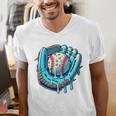 Baseball Drip Ice Cream Sprinkles Baseball Player Premium Tri-Blend Men's V-Neck T-Shirt Baseball Drip Ice Cream Sprinkles Baseball Player Premium Tri-Blend Men's V-Neck T-Shirt