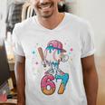 Baseball Drip Number 67 Six Seven Meme Ice Cream Dripping Men's V-Neck T-Shirt Baseball Drip Number 67 Six Seven Meme Ice Cream Dripping Men's V-Neck T-Shirt