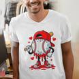 Baseball Drip Valentines Men's V-Neck T-Shirt Baseball Drip Valentines Men's V-Neck T-Shirt