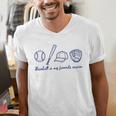 Baseball Is My Favorite Season Sports Minimalist Line Art Men's V-Neck T-Shirt Baseball Is My Favorite Season Sports Minimalist Line Art Men's V-Neck T-Shirt