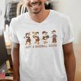 Baseball Goose Baseball Silly Goose Game Day Sports Men's V-Neck T-Shirt Baseball Goose Baseball Silly Goose Game Day Sports Men's V-Neck T-Shirt