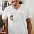 Baseball Hit Hard Run Fast Turn Left Men Boys Men's V-Neck T-Shirt
