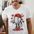 Baseball Ice Cream Drip Valentines Day Sports For Kids Boys Men's V-Neck T-Shirt Baseball Ice Cream Drip Valentines Day Sports For Kids Boys Men's V-Neck T-Shirt