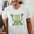 Baseball Icecream St Patrick's Day Lucky Charm Shamrock Drip Men's V-Neck T-Shirt Baseball Icecream St Patrick's Day Lucky Charm Shamrock Drip Men's V-Neck T-Shirt