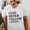 Baseball Lead Never Follow Leaders Team Captain Leadership Premium Tri-Blend Men's V-Neck T-Shirt