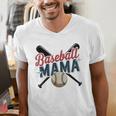Baseball Mama Squad Proud Sports Mom Game Day Men's V-Neck T-Shirt
