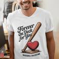 Baseball Valentine Forever On Deck For You Tee Men's V-Neck T-Shirt Baseball Valentine Forever On Deck For You Tee Men's V-Neck T-Shirt