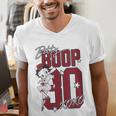 Betty Boop Baseball Logo Jersey With Stars Cute Cartoon Men's V-Neck T-Shirt Betty Boop Baseball Logo Jersey With Stars Cute Cartoon Men's V-Neck T-Shirt
