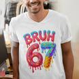 Bruh 67 Baseball Drip Number 67 Player 67th Birthday Men's V-Neck T-Shirt Bruh 67 Baseball Drip Number 67 Player 67th Birthday Men's V-Neck T-Shirt