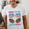 Bruh Its My 67 33 Day Of School Baseball Boys Kids 100th Day Men's V-Neck T-Shirt Bruh Its My 67 33 Day Of School Baseball Boys Kids 100th Day Men's V-Neck T-Shirt