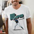 Cal Raleigh Seattle MLB Baseball Players MLBCRA205M Men's V-Neck T-Shirt Cal Raleigh Seattle MLB Baseball Players MLBCRA205M Men's V-Neck T-Shirt
