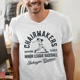 Chairmakers Sheboygan Minor League Baseball Men's V-Neck T-Shirt Chairmakers Sheboygan Minor League Baseball Men's V-Neck T-Shirt
