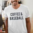 Coffee And Baseball Men's V-Neck T-Shirt Coffee And Baseball Men's V-Neck T-Shirt