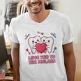 Cute Dentist Valentine Love You To The Molars Teeth Pun Raglan Baseball Tee Men's V-Neck T-Shirt Cute Dentist Valentine Love You To The Molars Teeth Pun Raglan Baseball Tee Men's V-Neck T-Shirt