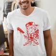 Drippy Baseball Mascot Valentine Heart Glasses Cartoon Men's V-Neck T-Shirt Drippy Baseball Mascot Valentine Heart Glasses Cartoon Men's V-Neck T-Shirt