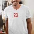 FO23VER Trendy Number 23 Baseball Team Sport For Women Men Men's V-Neck T-Shirt