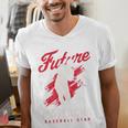 Future Matlacha Baseball Star Baseball Player Sports Theme Premium Tri-Blend Men's V-Neck T-Shirt