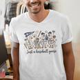 Game Day Just A Baseball Goose Cute Duck Team Sports Men's V-Neck T-Shirt Game Day Just A Baseball Goose Cute Duck Team Sports Men's V-Neck T-Shirt