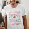 Ho Ho Homerun Baseball Ugly Christmas Sweater Party Hitter Men's V-Neck T-Shirt Ho Ho Homerun Baseball Ugly Christmas Sweater Party Hitter Men's V-Neck T-Shirt