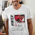 Hunter Greene Cincinnati MLB Baseball Players MLBHGR203M Men's V-Neck T-Shirt Hunter Greene Cincinnati MLB Baseball Players MLBHGR203M Men's V-Neck T-Shirt