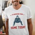 I'm Working From Home Today Baseball Lover Men Women Men's V-Neck T-Shirt
