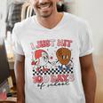 I Just Hit 100 Days Of School Baseball Boy Girl Teacher Men's V-Neck T-Shirt