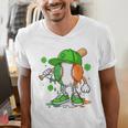 Kids Boys St Patricks Day Irish Flag Kids Baseball Ice Cream Drip Men's V-Neck T-Shirt Kids Boys St Patricks Day Irish Flag Kids Baseball Ice Cream Drip Men's V-Neck T-Shirt