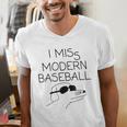 I Miss Modern Baseball Vintage Baseball Meme Tee Men's V-Neck T-Shirt I Miss Modern Baseball Vintage Baseball Meme Tee Men's V-Neck T-Shirt