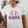 Mom Of Rookie 1st Birthday Baseball Boy Family Matching Men's V-Neck T-Shirt Mom Of Rookie 1st Birthday Baseball Boy Family Matching Men's V-Neck T-Shirt