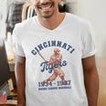 Negro League Baseball History Month Cincinnati Ohio Men's V-Neck T-Shirt Negro League Baseball History Month Cincinnati Ohio Men's V-Neck T-Shirt