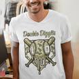 Old School Camo Baseball Drip Double Digits 10th Birthday Men's V-Neck T-Shirt