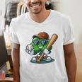 Shamrock Baseball St Patrick's Day Kids Boys Toddlers Premium Tri-Blend Men's V-Neck T-Shirt