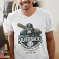 Sioux City Silverbacks Retro Minor League Baseball Men's V-Neck T-Shirt