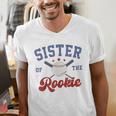 Sister Of Rookie 1st Birthday Baseball Boy Family Matching Men's V-Neck T-Shirt Sister Of Rookie 1st Birthday Baseball Boy Family Matching Men's V-Neck T-Shirt