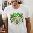 Six Seven 67 Meme Baseball Coquette Bow St Patrick's Day Men's V-Neck T-Shirt
