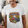 Spring Training 2026 Baseball Fan Retro Palm Cactus Premium Tri-Blend Men's V-Neck T-Shirt Spring Training 2026 Baseball Fan Retro Palm Cactus Premium Tri-Blend Men's V-Neck T-Shirt