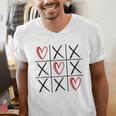 Tic Tac Toe Love Hearts Romantic Valentine Raglan Baseball Tee Men's V-Neck T-Shirt Tic Tac Toe Love Hearts Romantic Valentine Raglan Baseball Tee Men's V-Neck T-Shirt