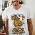 Twin Falls Taters Minor League Baseball Team Men's V-Neck T-Shirt Twin Falls Taters Minor League Baseball Team Men's V-Neck T-Shirt