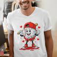 Valentine Baseball Heart Sports Men Boys Kid Men's V-Neck T-Shirt