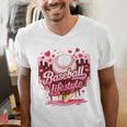 Valentine Baseball Lifestyle Home Plate Ice-Cream Drip Boys Men's V-Neck T-Shirt Valentine Baseball Lifestyle Home Plate Ice-Cream Drip Boys Men's V-Neck T-Shirt