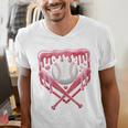 Valentines Baseball Boys Ice Cream Drip Heart Youth Kids Men's V-Neck T-Shirt Valentines Baseball Boys Ice Cream Drip Heart Youth Kids Men's V-Neck T-Shirt