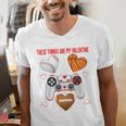 Valentines Day Boys Men Hearts Gaming Football Baseball Love Premium Tri-Blend Men's V-Neck T-Shirt Valentines Day Boys Men Hearts Gaming Football Baseball Love Premium Tri-Blend Men's V-Neck T-Shirt
