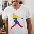 Venezuela Baseball Men's V-Neck T-Shirt Venezuela Baseball Men's V-Neck T-Shirt